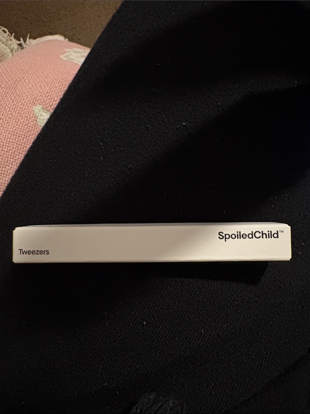SpoiledChild White Slim Cosmetic Tweezer with Logo